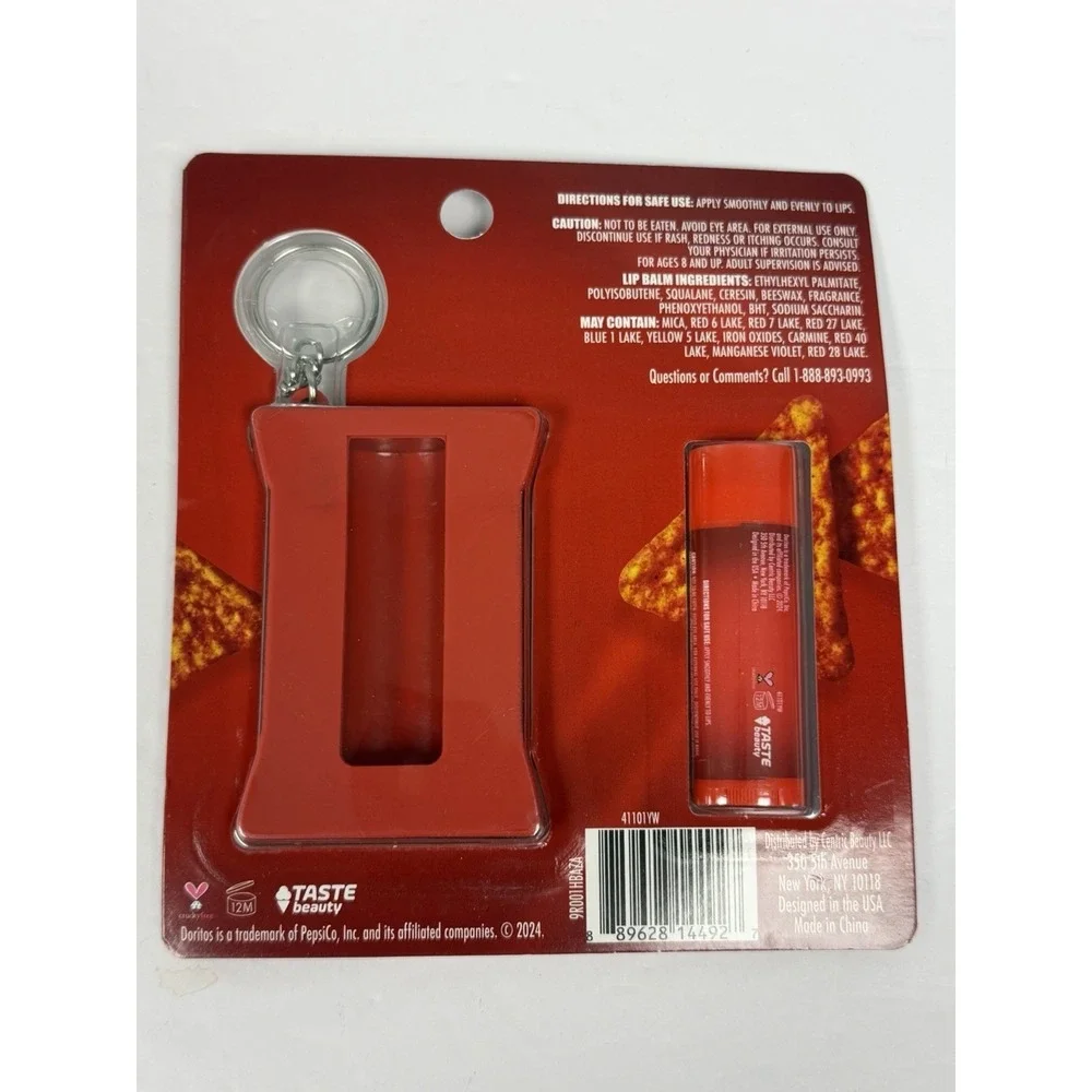 Doritos Nacho Cheese‎ Lip Balm Holder Keychain Set